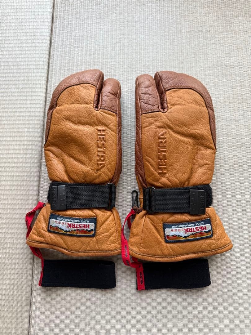 Hestra レザー 3フィンガー　グローブ　9 未使用