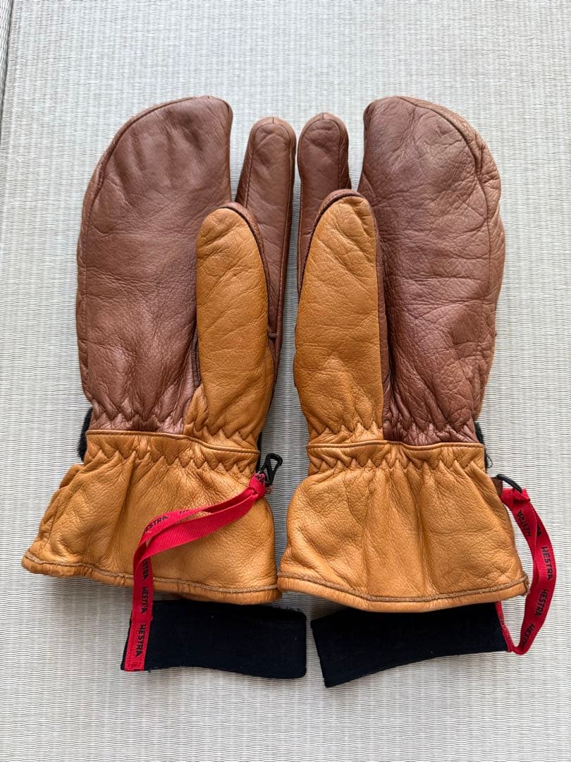 Hestra レザー 3フィンガー　グローブ　9 未使用