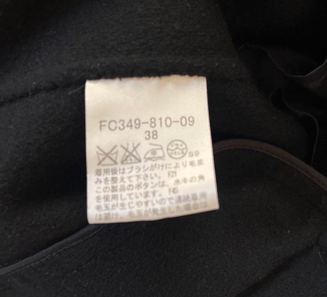 定価8万 2度着用 BURBERRY 黒 ダブルブレスト ショートコート 38