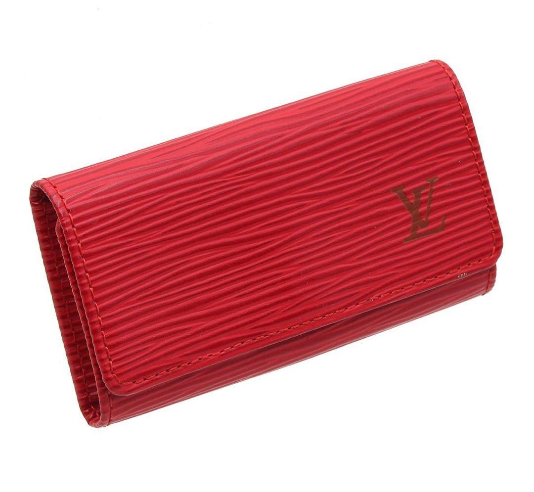 E2714 未使用 ルイヴィトン エピ ミュルティクレ4 4連 キーケース