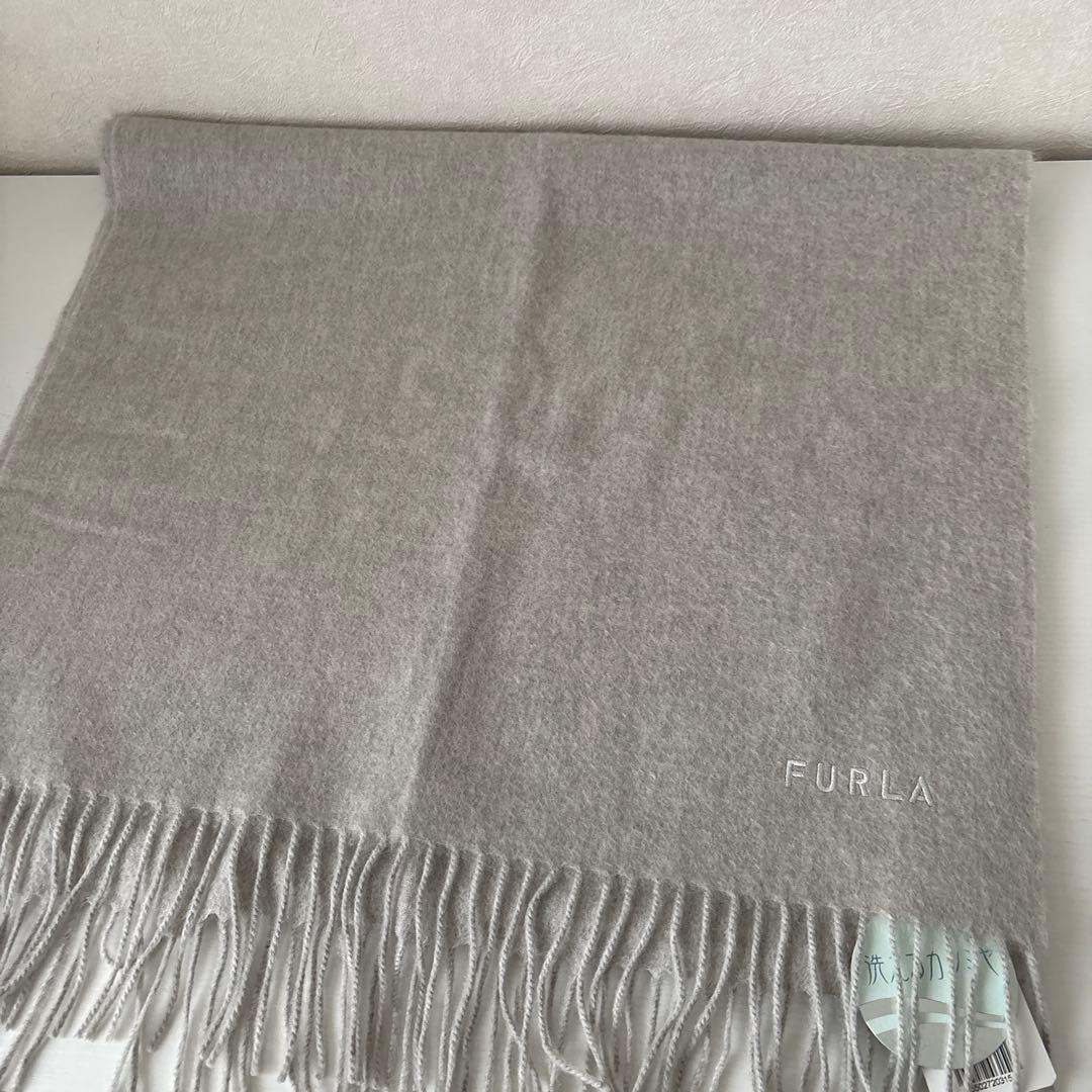 新品　フルラ　FURLA ストール マフラー カシミヤ100% グレー　洗える