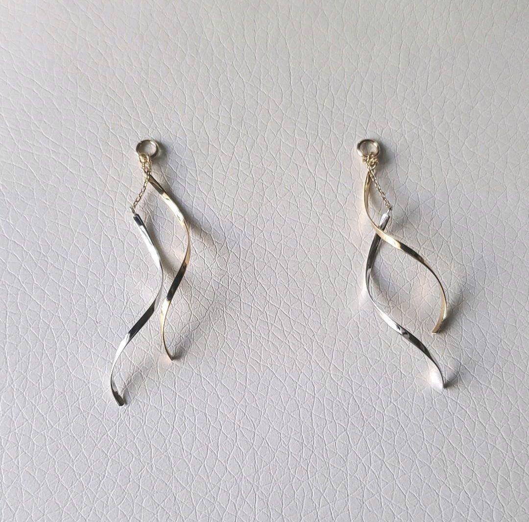 ル*ク様 ete エテ K10YG/WG イヤーチャーム ツイスト