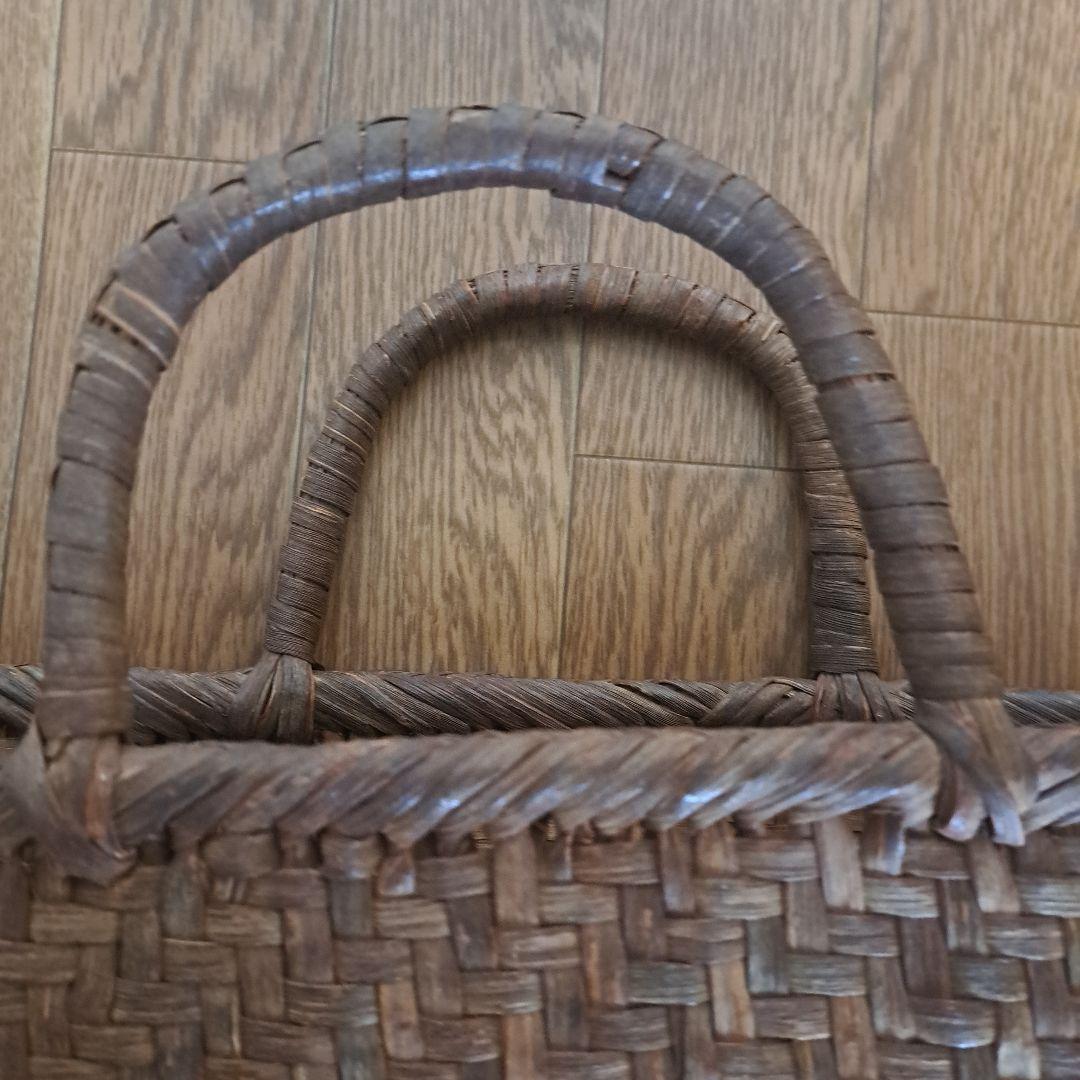 国産　山葡萄　大きなかごバッグ