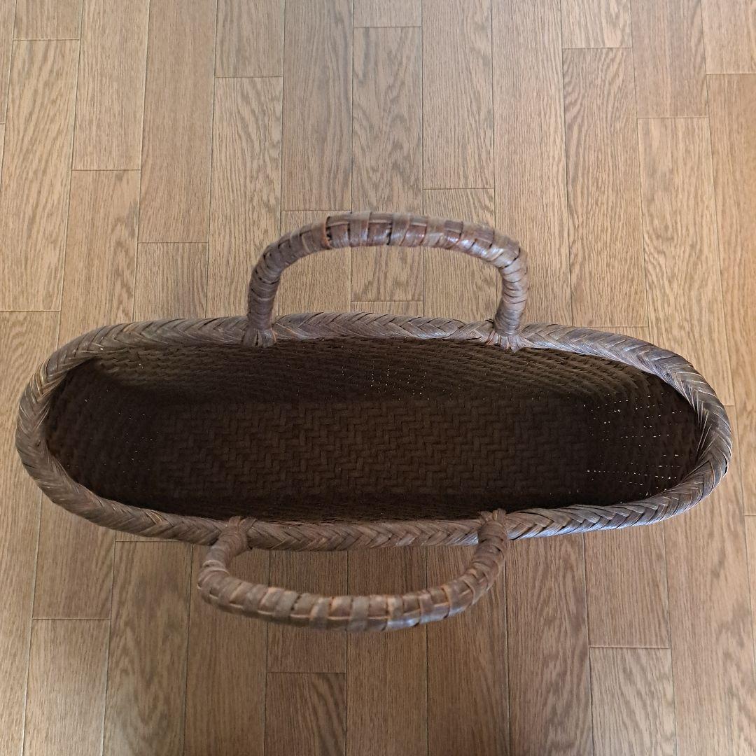 国産　山葡萄　大きなかごバッグ