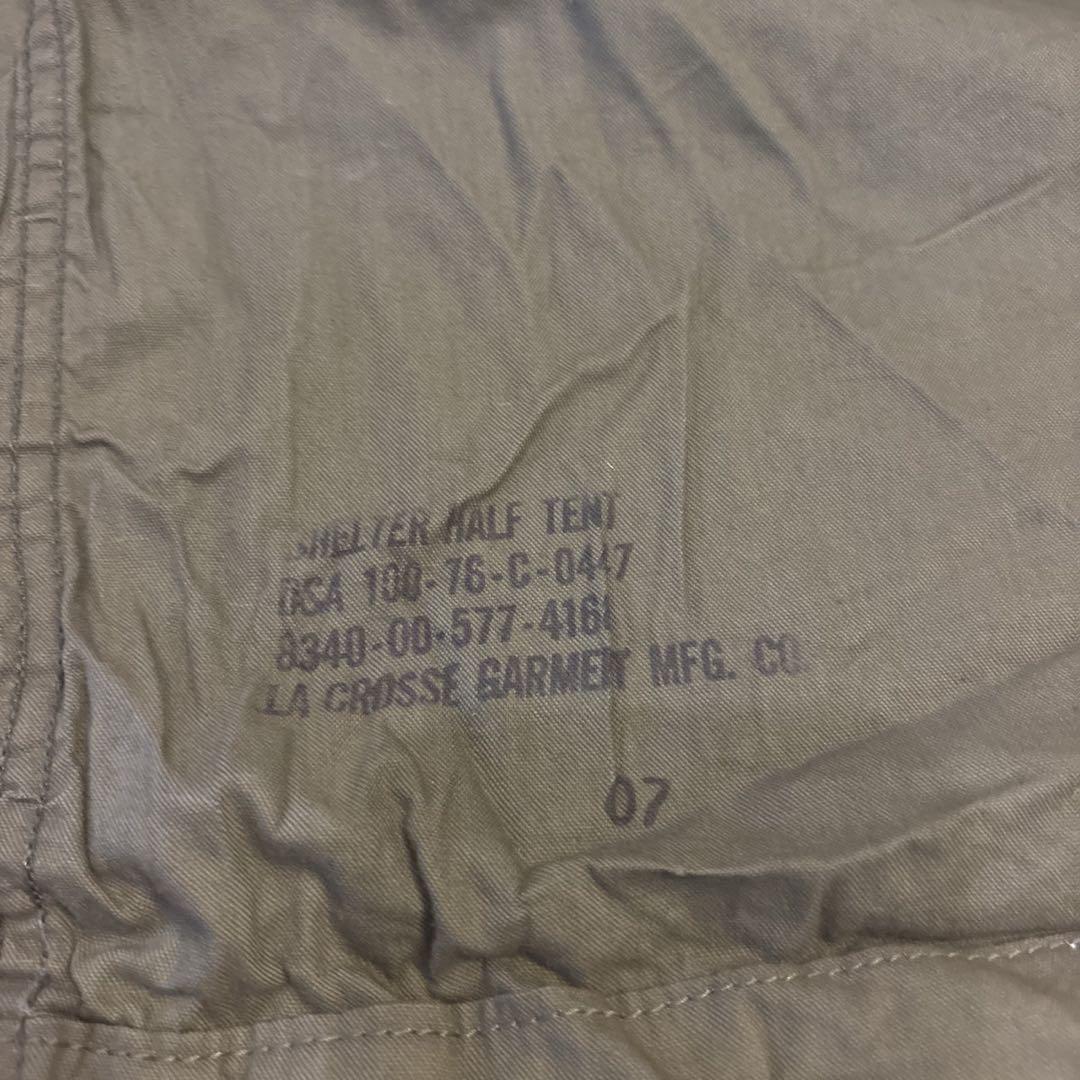 US パップテント ハーフシェルター 2枚 ペグとポール付き 米軍 軍幕