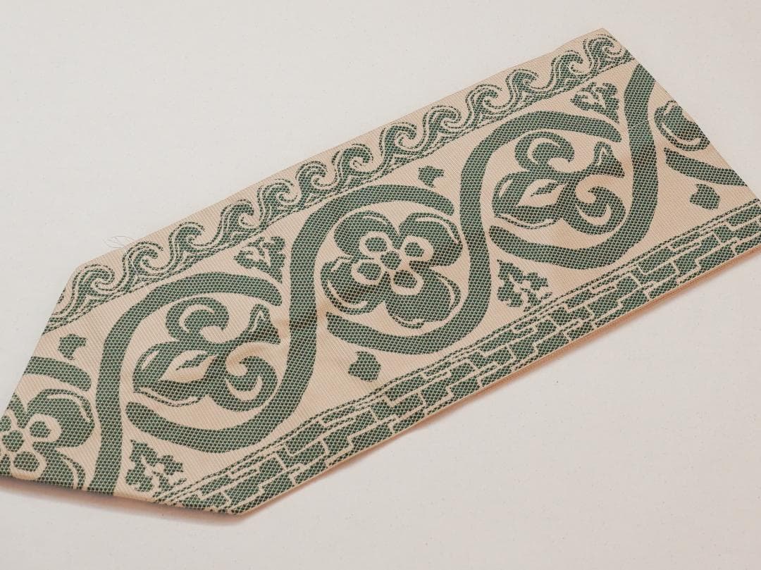 未使用　本場筑前博多織　八寸名古屋帯　正絹