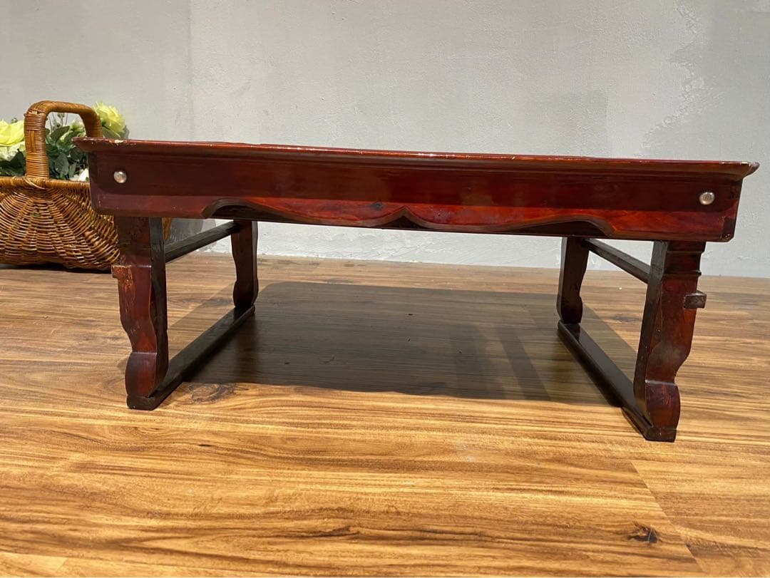 ローテーブル アンティーク 螺鈿 座卓 折りたたみテーブル インテリア