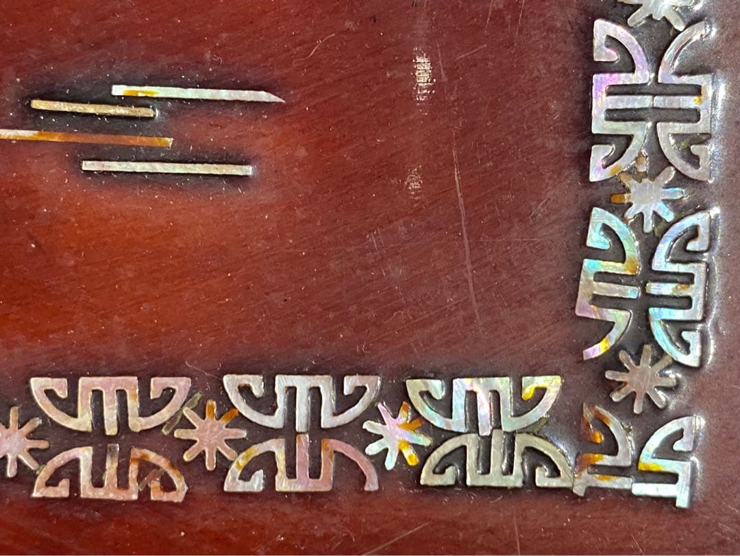 ローテーブル アンティーク 螺鈿 座卓 折りたたみテーブル インテリア