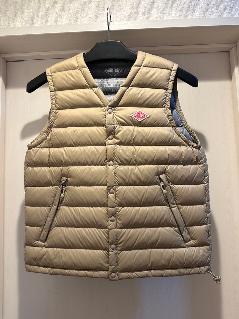 DANTON ダウンベスト　ベージュ