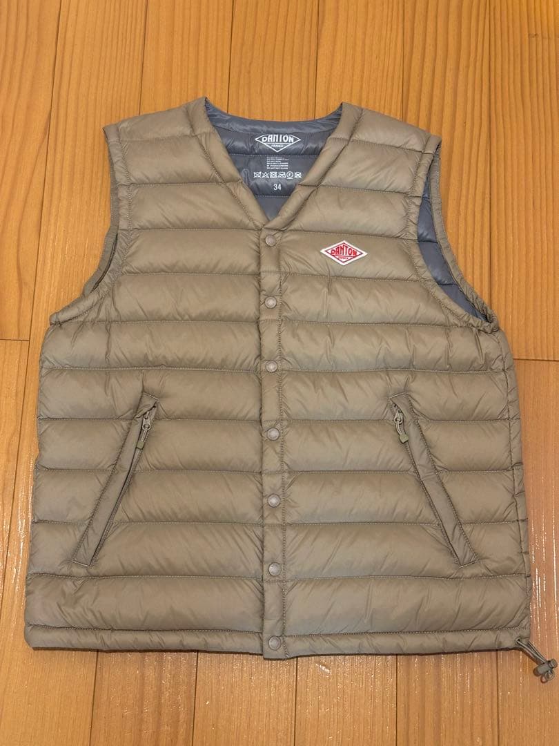 DANTON ダウンベスト　ベージュ