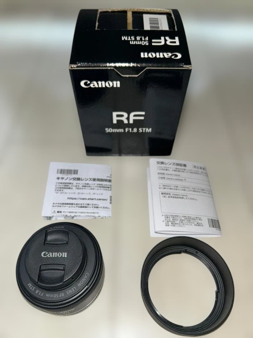 Canon RF50mm F1.8 STM+純正フード