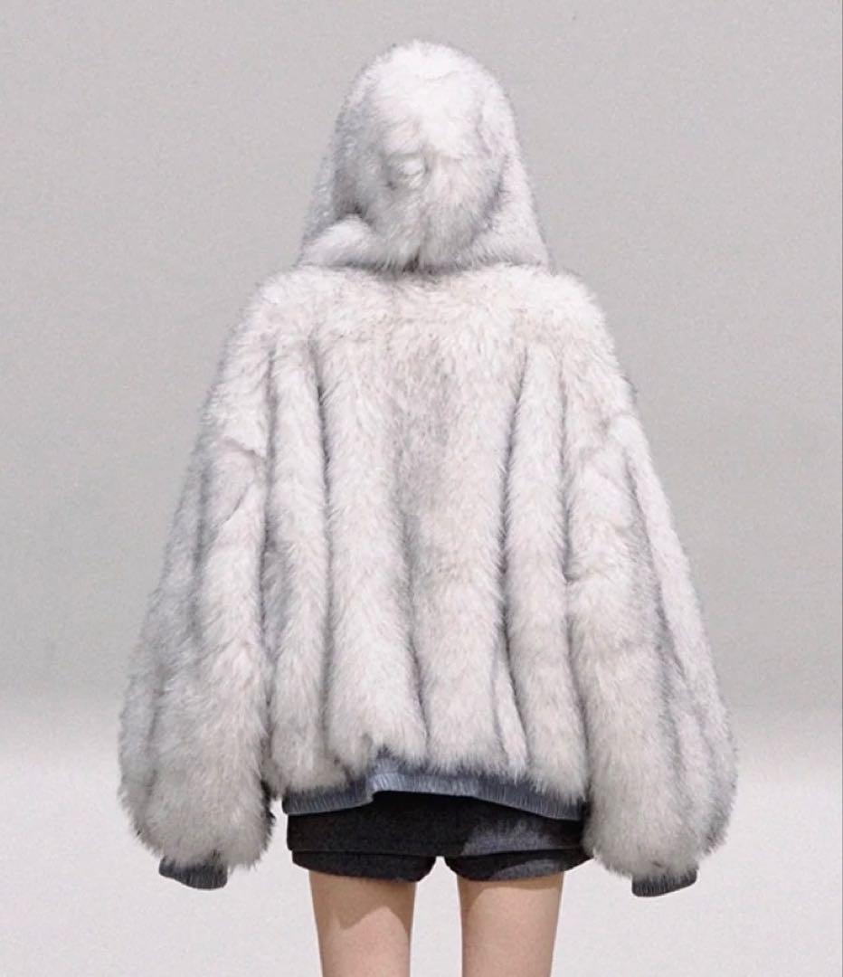 Sサイズ Ria（リア） リバーシブル ファー ブルーアウター