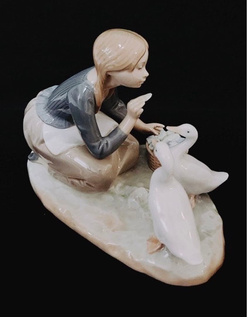 【極美品】LLADRO オールドリヤドロ 「お食事の時間」1973年製