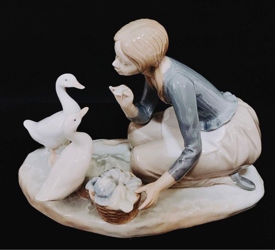 【極美品】LLADRO オールドリヤドロ 「お食事の時間」1973年製