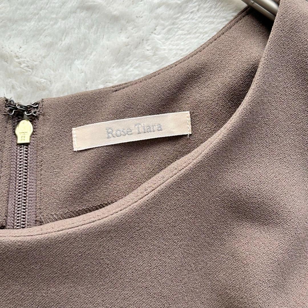 【美品】ローズティアラ　バックリボンフリルワンピース　大きいサイズ　46 洗える