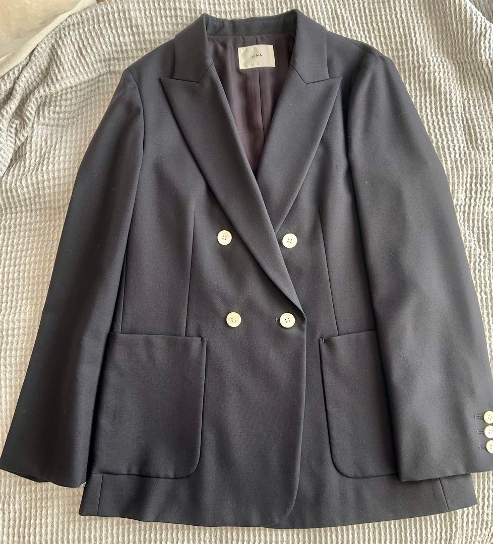 IÉNA ネイビー ダブルブレストジャケット38サイズ