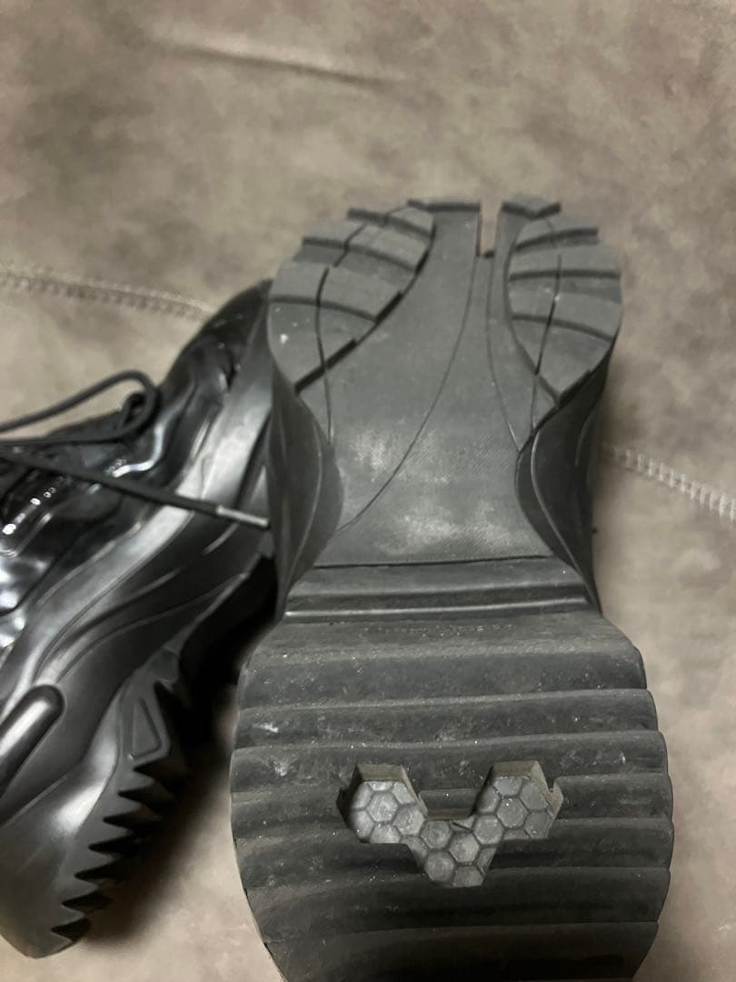 archive マルジェラ　リーボック　クロコ　ブーツブラック　レザー