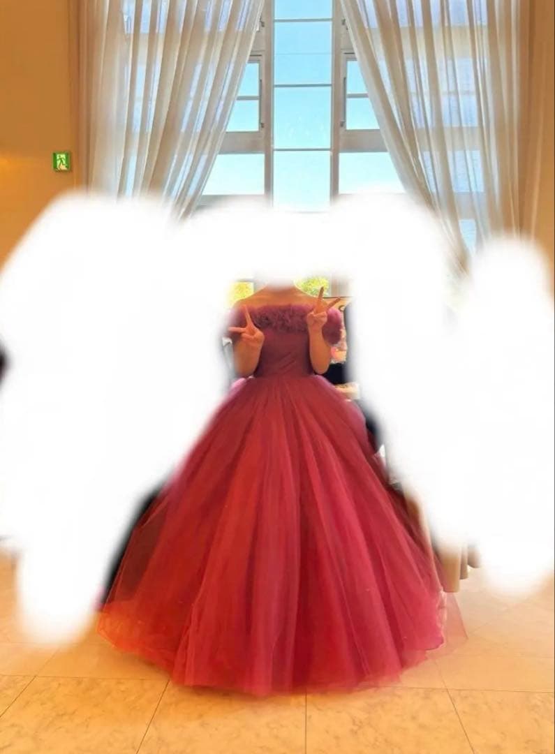 YNS Wedding カラードレス　パニエ付き　SL22917-SL1