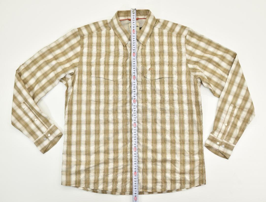 Simms Big Sky 長袖シャツ L ドリフトウッド プレイド ※タグ無し