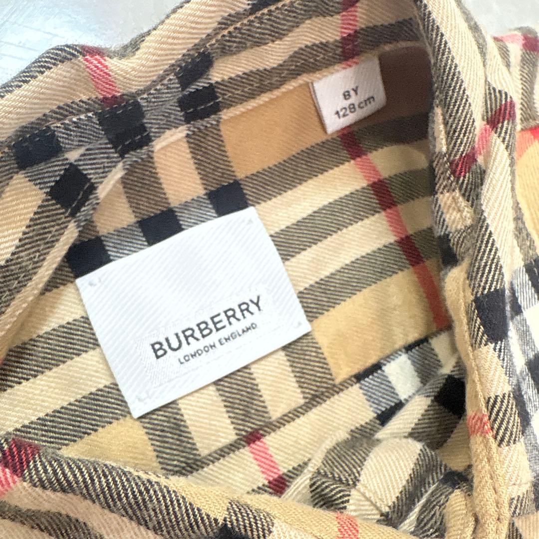 BURBERRY キッズ チェック柄長袖シャツ