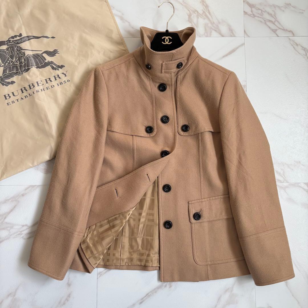 大きいサイズ3L◆バーバリーロンドン シングル ピーコート シャドーチェック