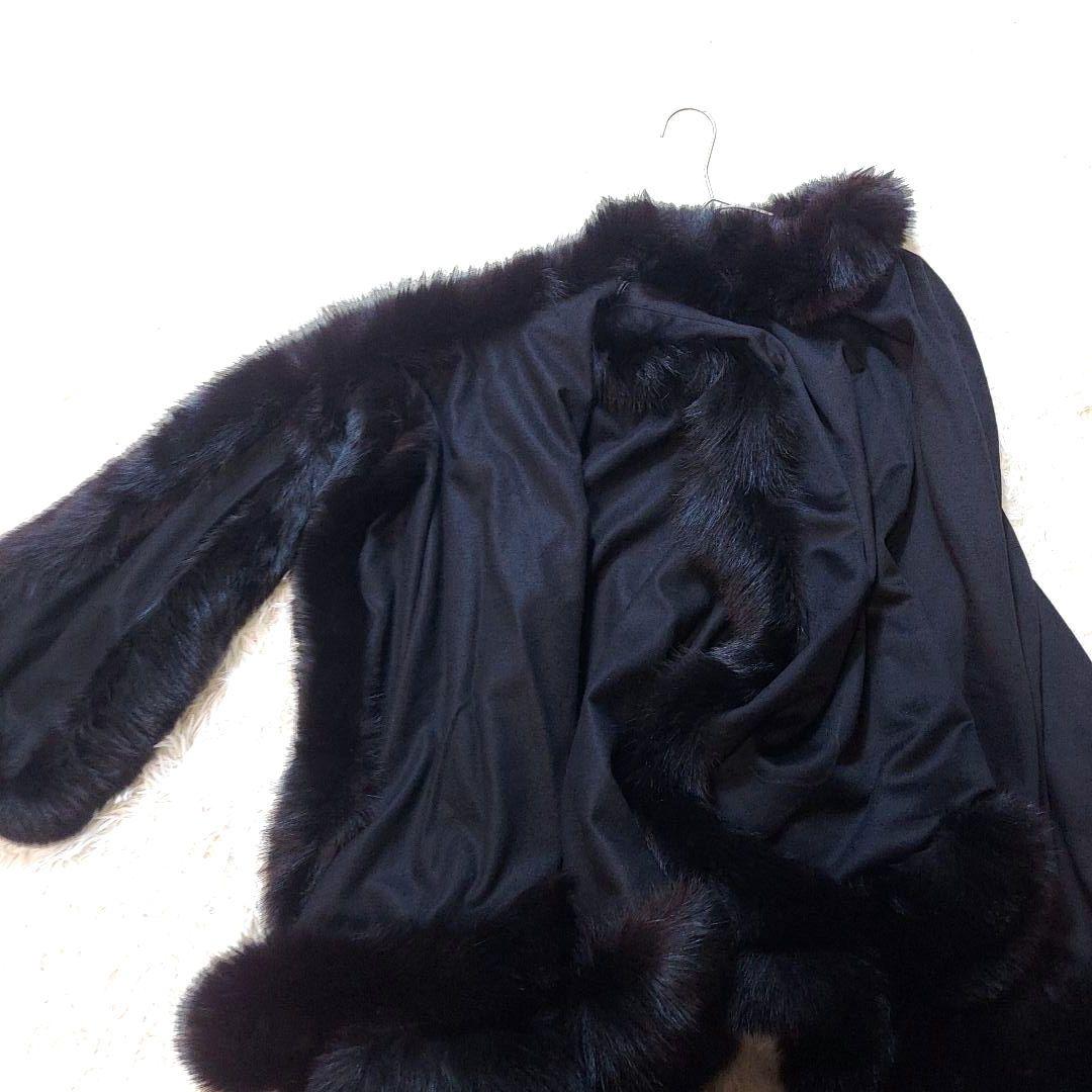 WB　ホワイトベアー　ブルーフォックス　シルク100％　ポンチョ　希少デザイン