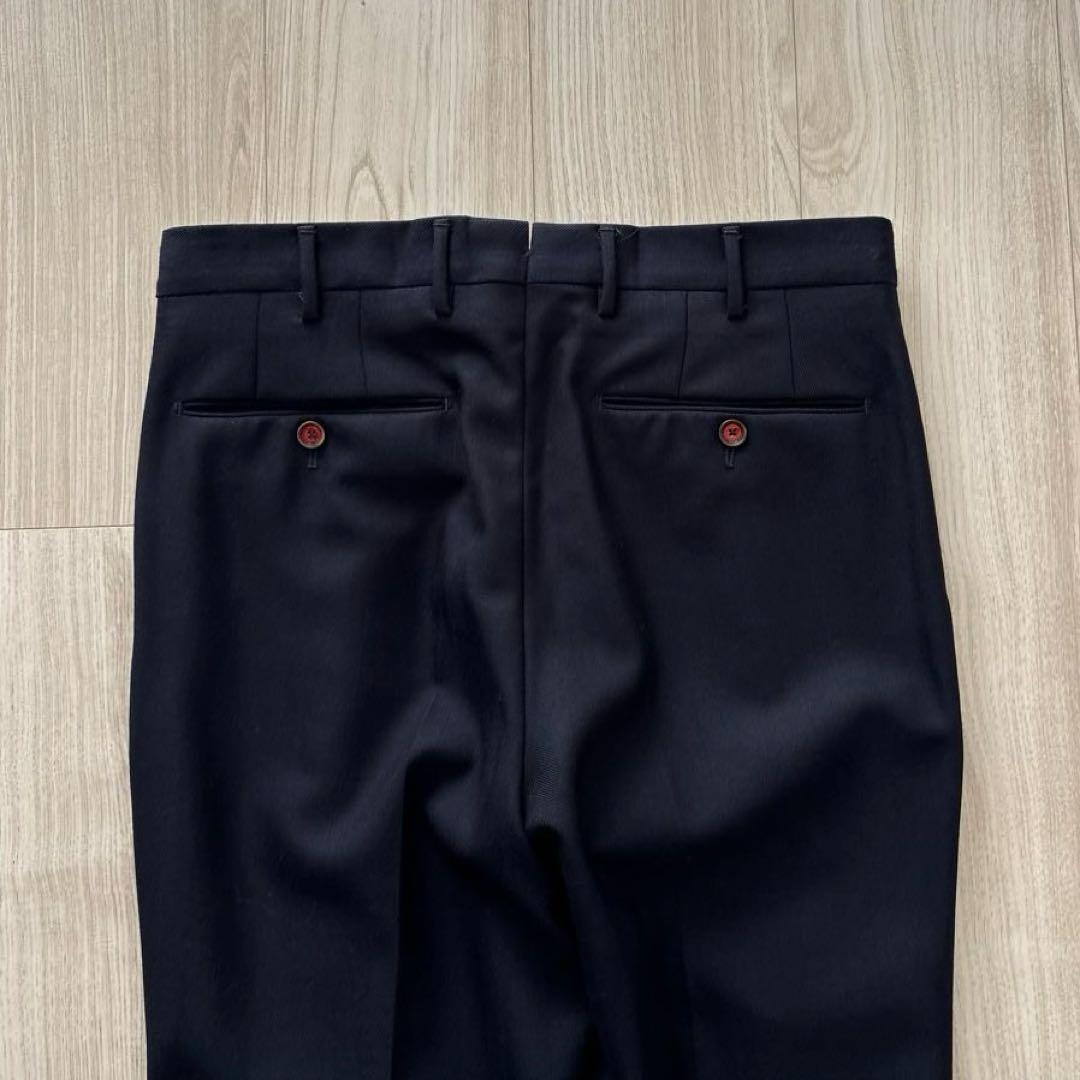 【美品】PT TORINO スラックス ネイビー 48 L ヘリンボーン 春秋冬