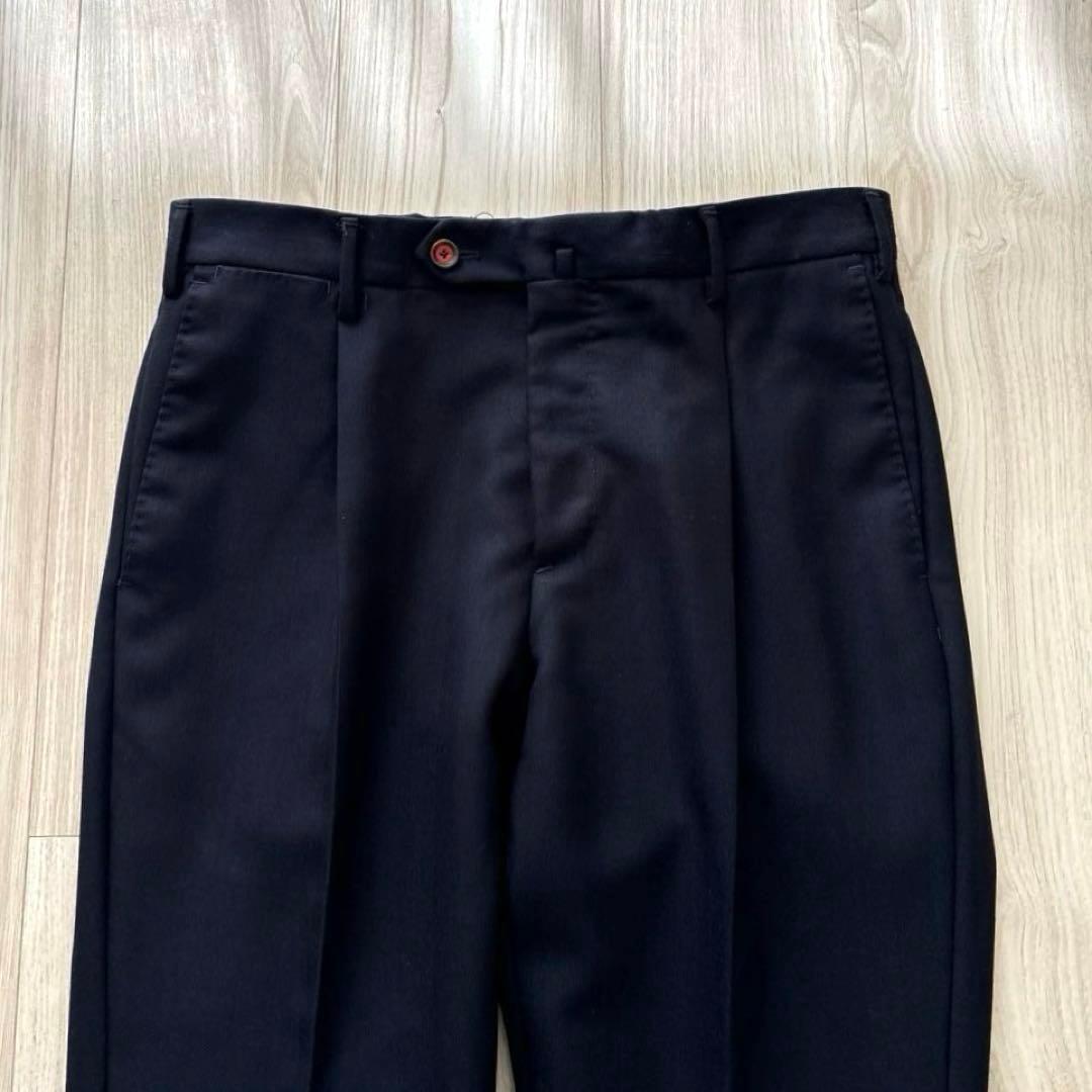 【美品】PT TORINO スラックス ネイビー 48 L ヘリンボーン 春秋冬