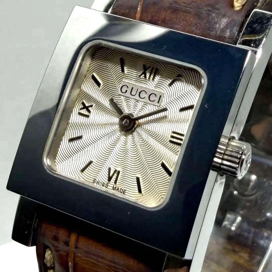 【稼働/新品電池】グッチ 腕時計 7900P ヴィンテージ スクエア SWISS