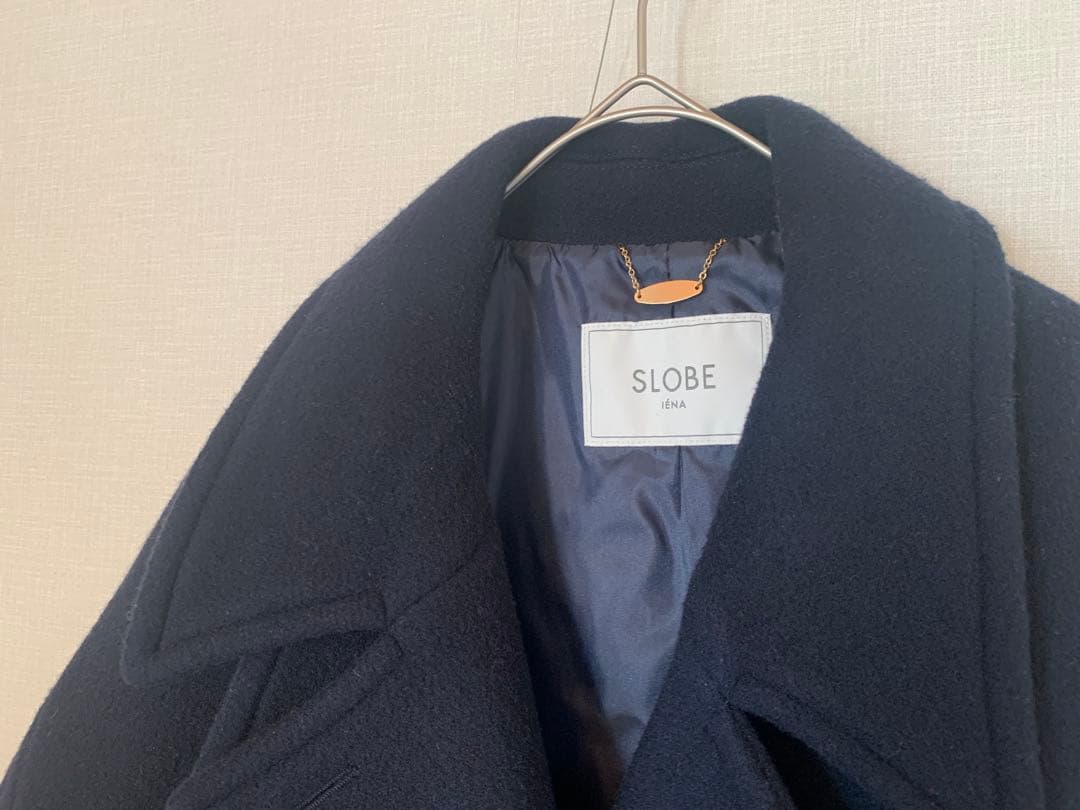 SLOBE IENA ビッグPコート　ジャケット　ネイビー