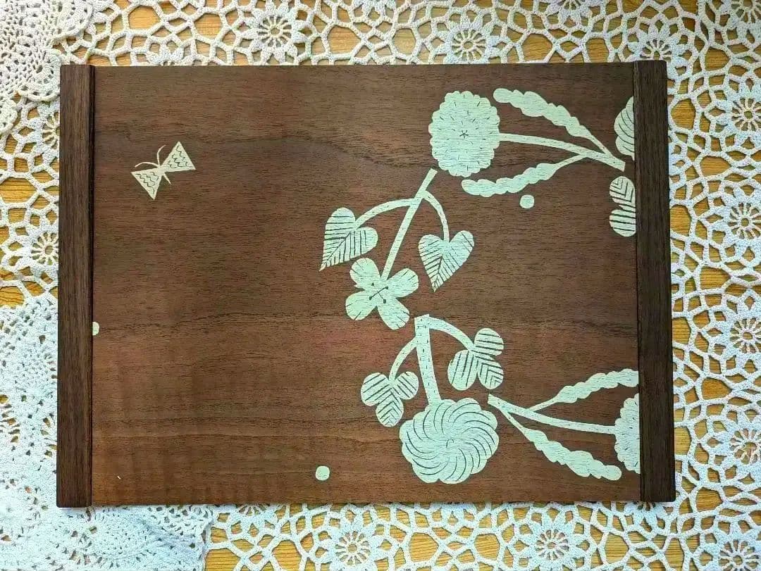 ✾鹿児島睦✾【２個セット】木製ナチュラル御膳・おぼん・プレート