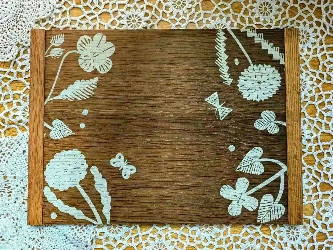 ✾鹿児島睦✾【２個セット】木製ナチュラル御膳・おぼん・プレート