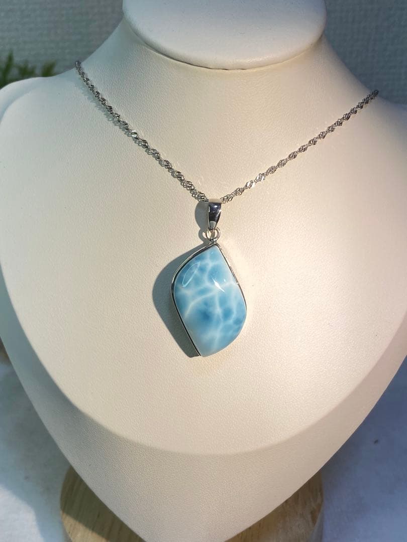 ラリマー　三大ヒーリングストーン　ペンダントトップ　ドミニカ共和国産