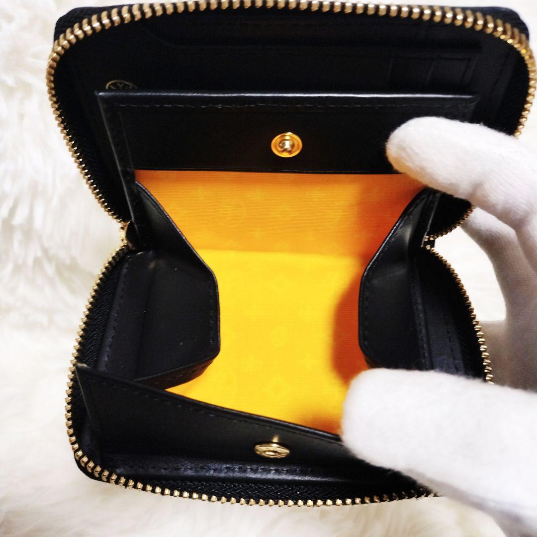 カステルバジャック 牛革 ２つ折り財布 ラウンドファスナー コンパクト財布