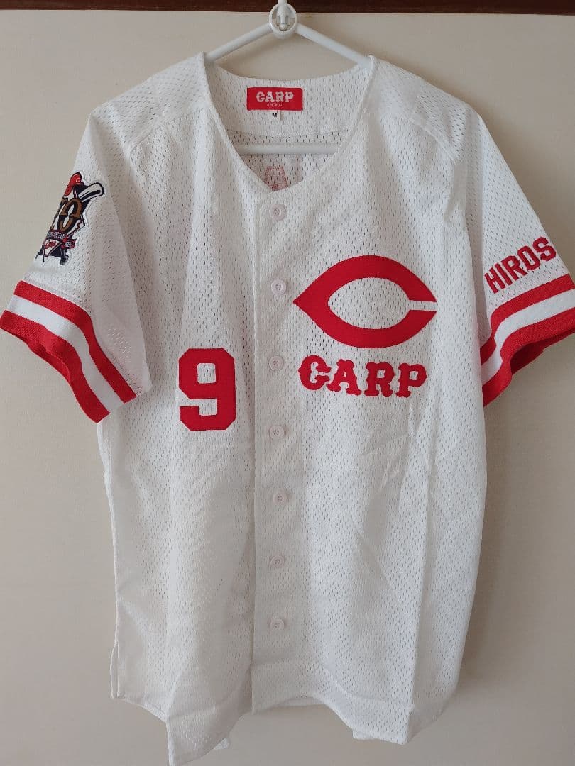 最終価格【限定品アレンジ】広島東洋カープ 復刻ユニフォーム#9 緒方孝市さん M