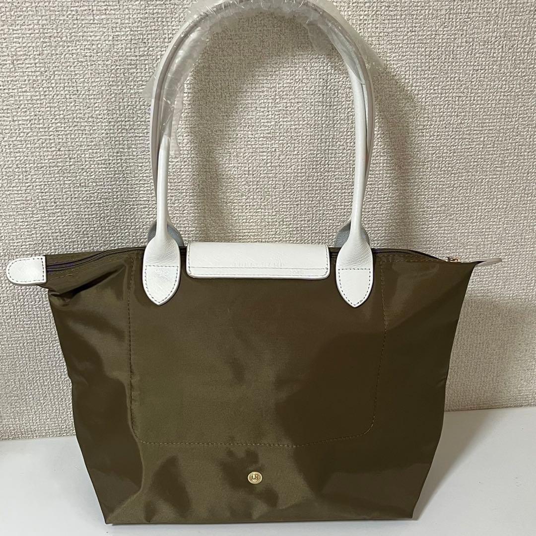 【新品】ロンシャン ル プリアージュ オリジナル 最新限定Mエッフェル塔カーキ