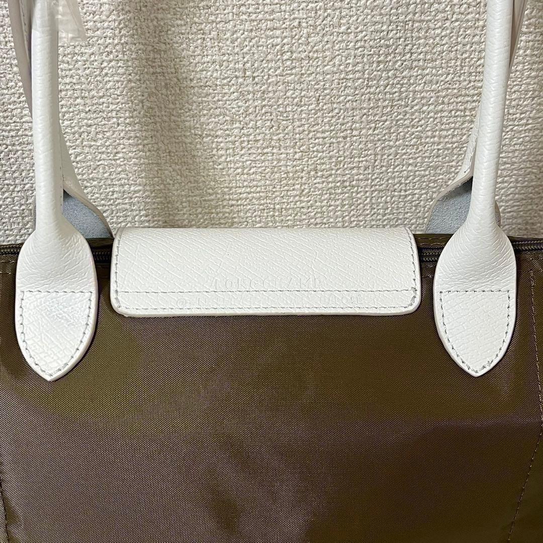 【新品】ロンシャン ル プリアージュ オリジナル 最新限定Mエッフェル塔カーキ