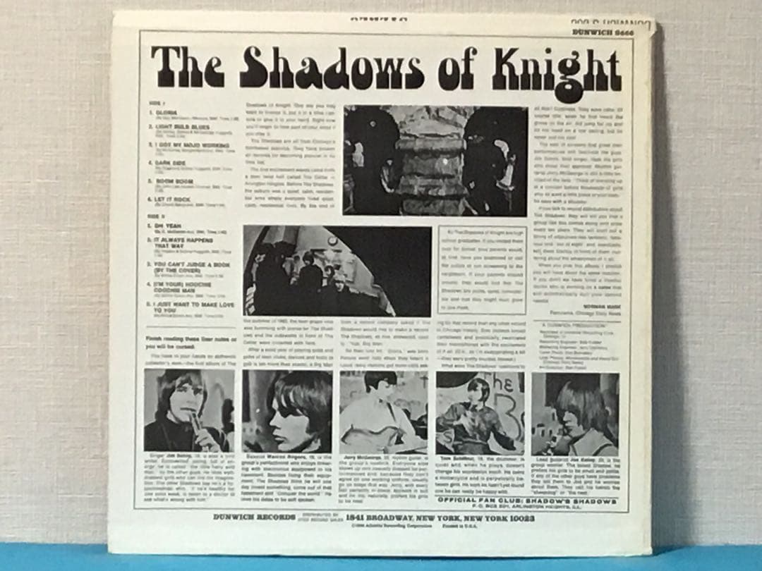 レコード12インチLP The Shadows of Knight Gloria