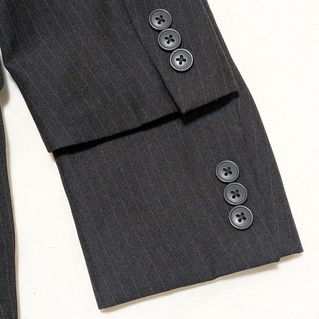 極美品★オリバーハウス フォーマルスーツ 卒服 150 黒 ストライプ 男の子