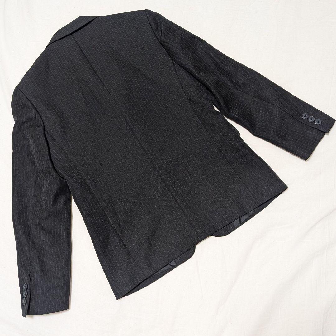極美品★オリバーハウス フォーマルスーツ 卒服 150 黒 ストライプ 男の子