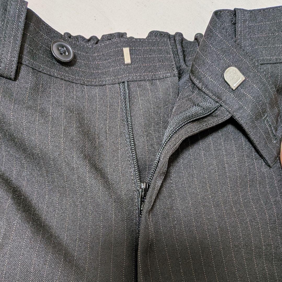 極美品★オリバーハウス フォーマルスーツ 卒服 150 黒 ストライプ 男の子