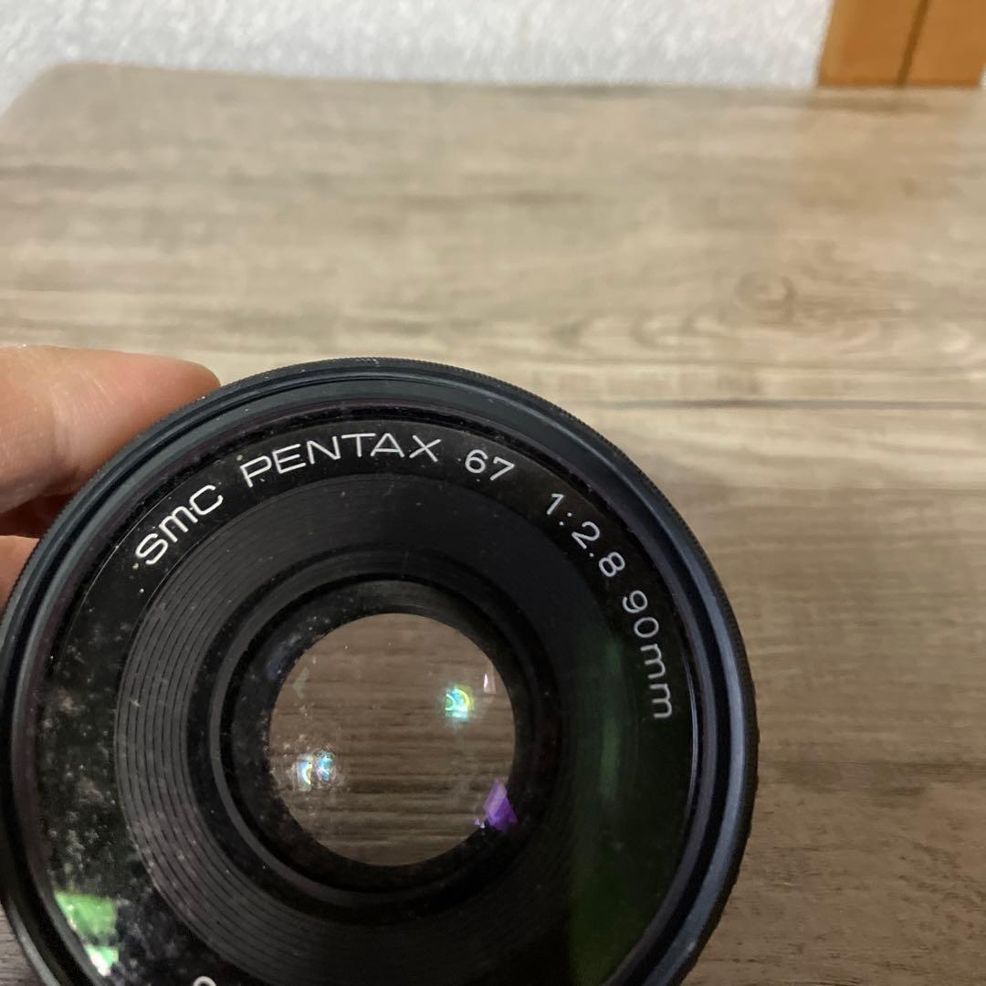 E-5【美品】PENTAX SMC 67 90mm F2.8 中判レンズ レトロ