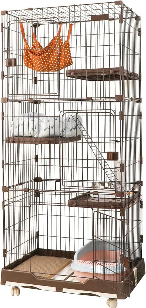 Shinyever 猫 ケージ キャットケージ 猫ゲージ ペットケージ 3段