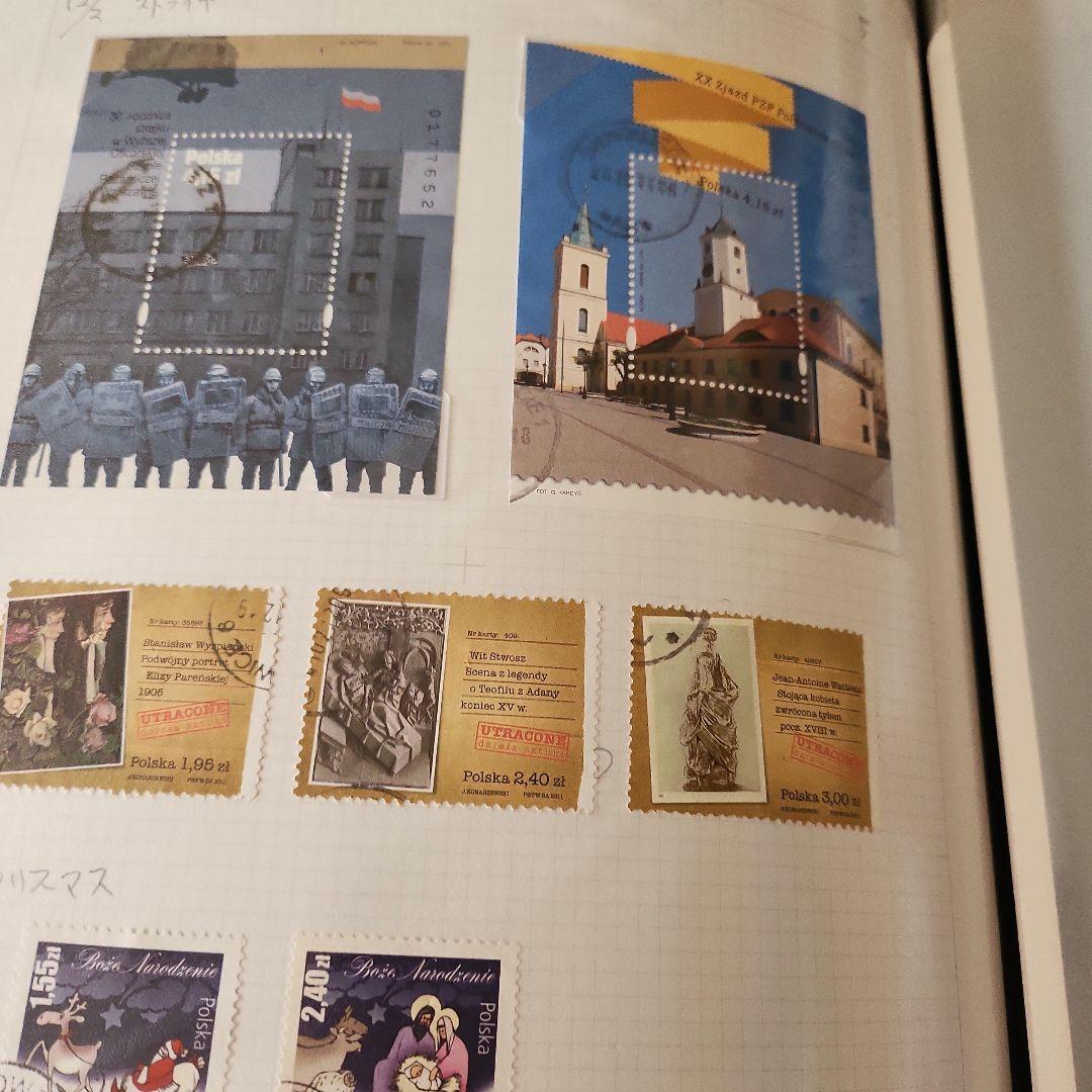 ポーランド　使用済み切手5冊