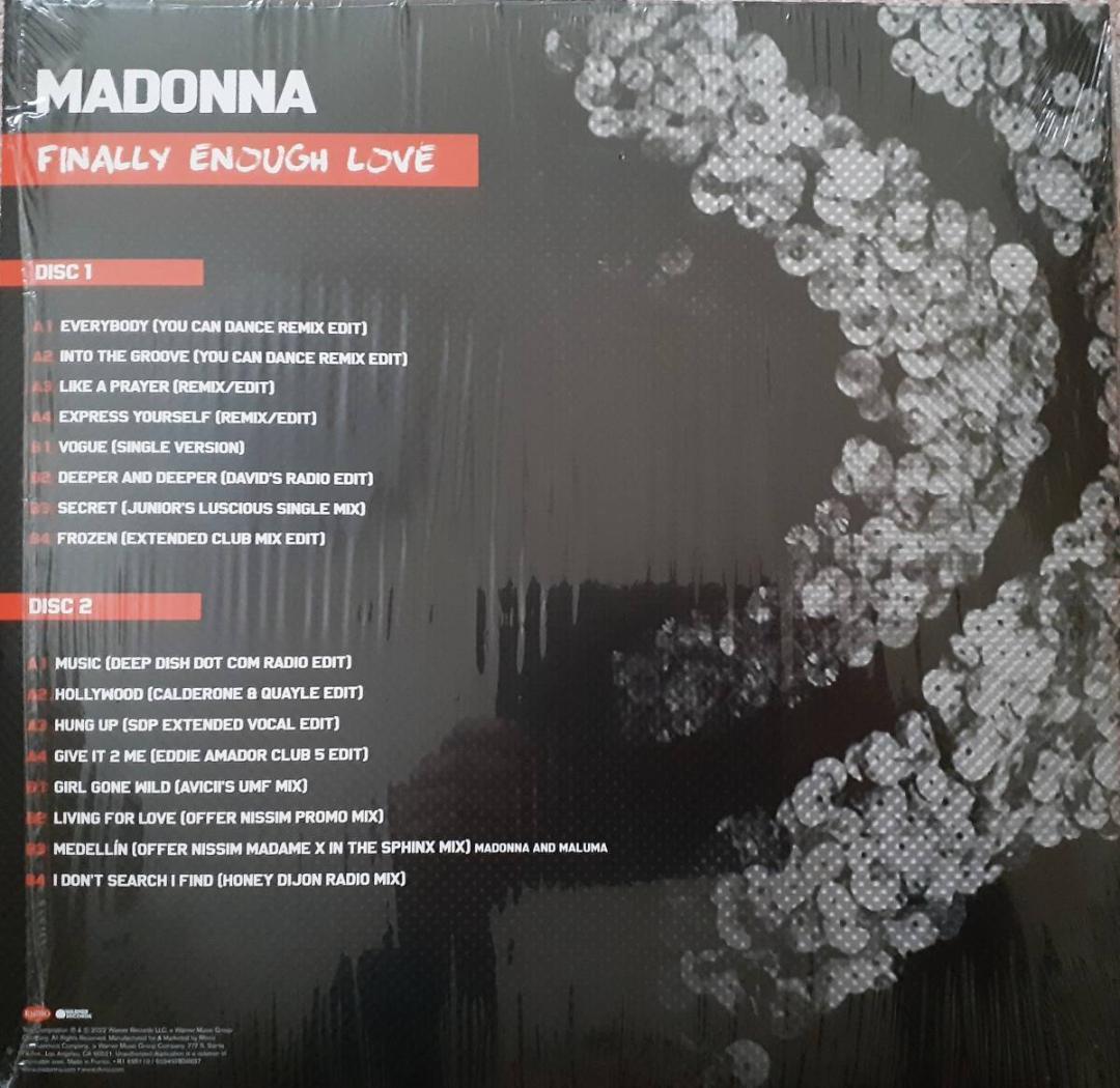 マドンナ 　Finally Enough Love　限定盤 赤カラー盤 LP