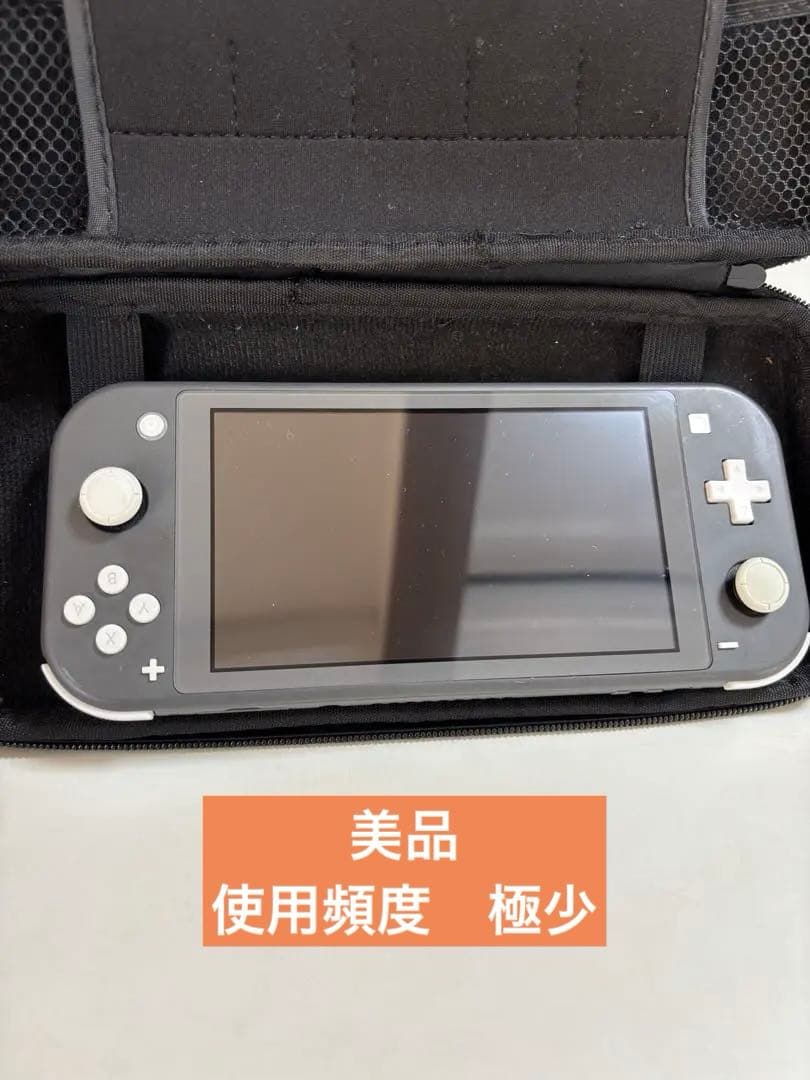 【美品】Switch Lite グレー＋ケース付（使用頻度わずか）