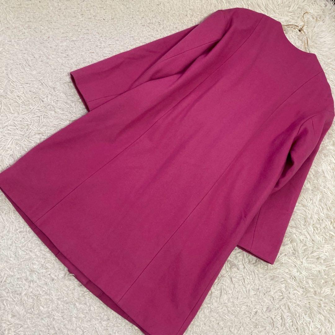 Chestyビジューウールコート ピンク 0 キレイめ