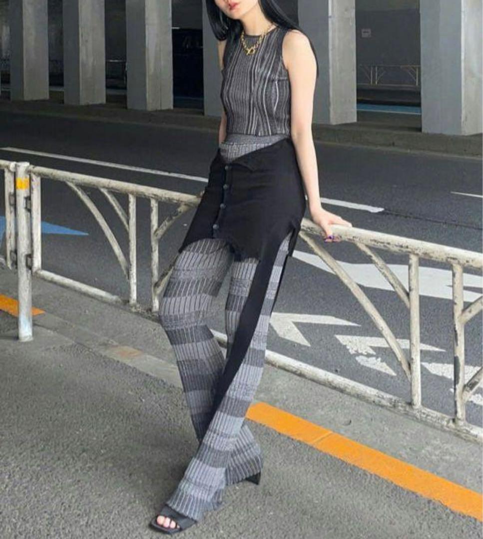 MAISON SPECIAL カーディガンレイヤードニットパンツ