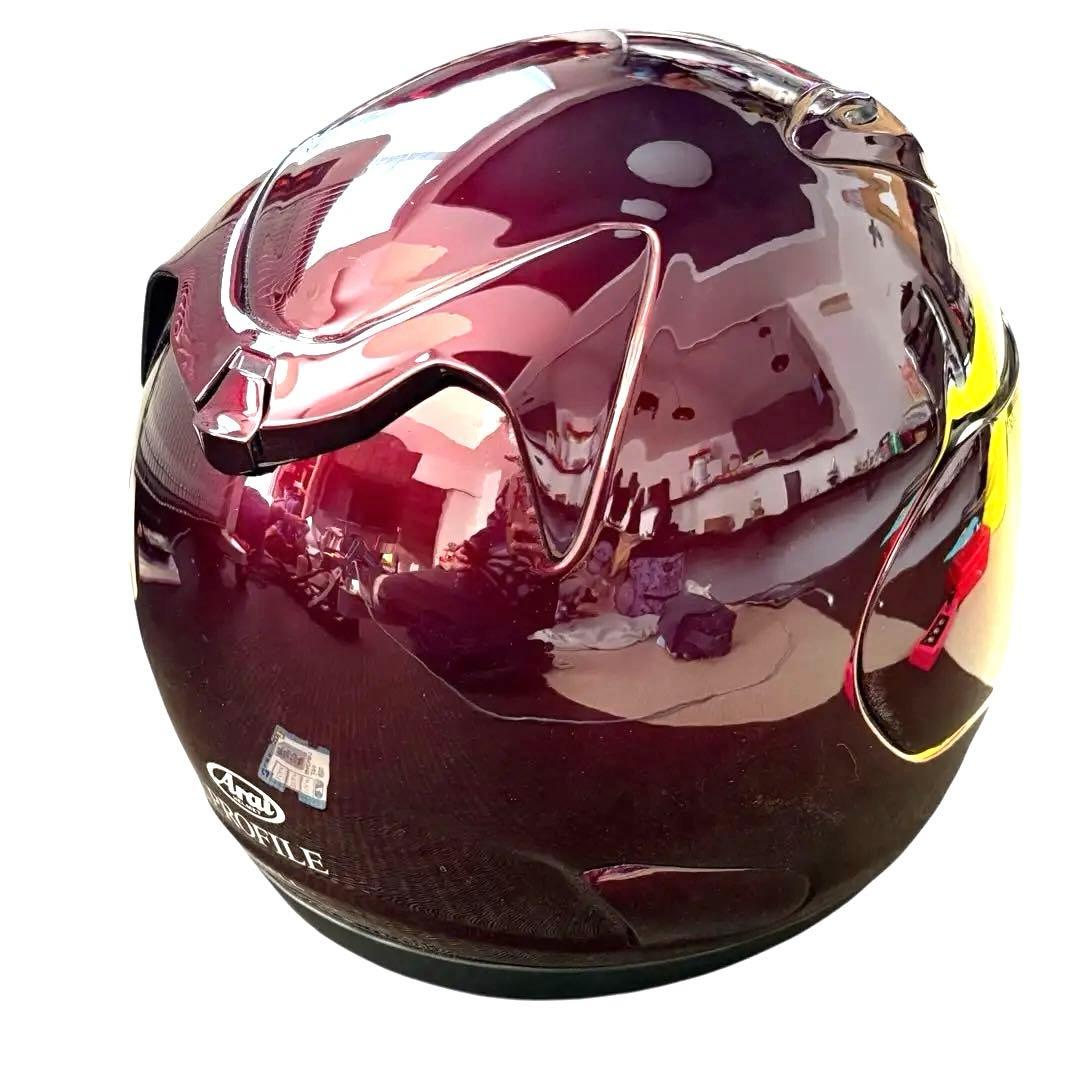 Arai フルフェイスヘルメット プロファイル　ボルドーレッド　ミラーシールド付