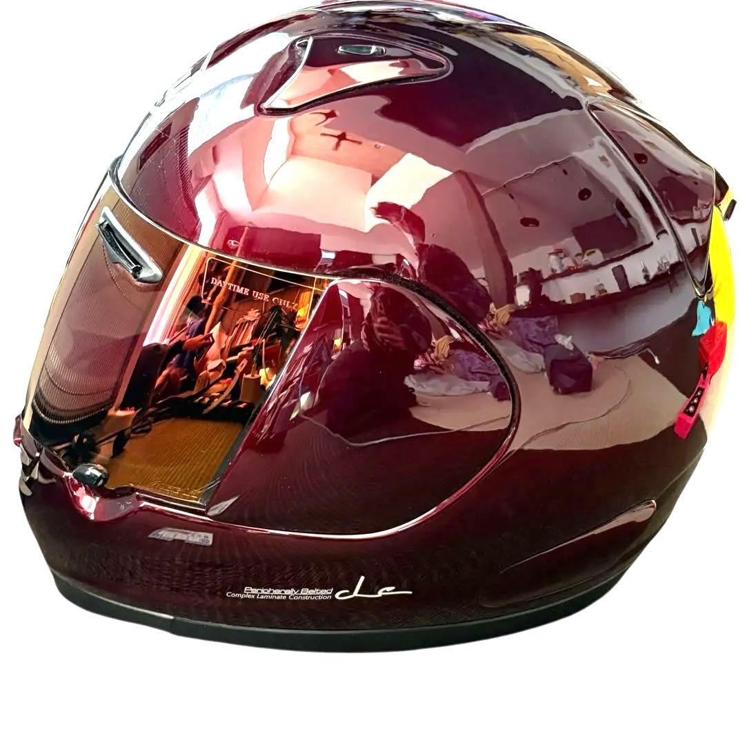 Arai フルフェイスヘルメット プロファイル　ボルドーレッド　ミラーシールド付